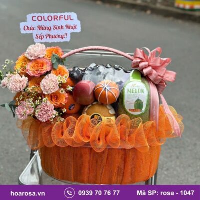 Giỏ trái cây rosa-1047