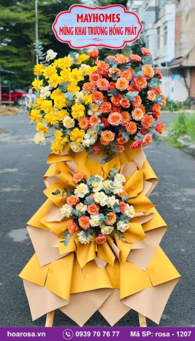 Kệ hoa chúc mừng rosa-1207