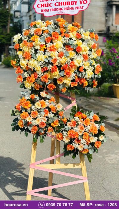 Kệ hoa chúc mừng rosa-1208