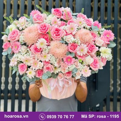 Giỏ hoa rosa-1195