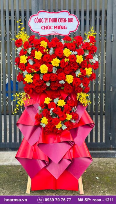 Kệ hoa chúc mừng rosa-1211