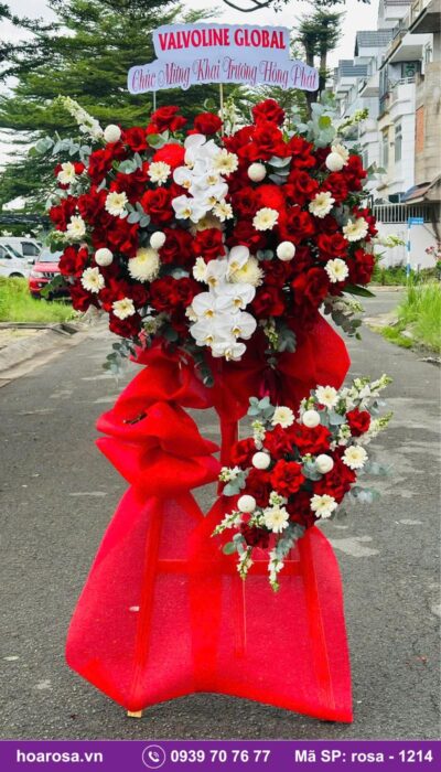 Kệ hoa chúc mừng rosa-1214