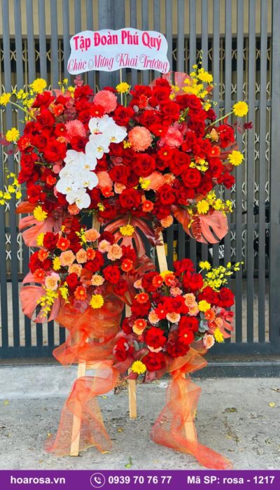 Kệ hoa chúc mừng rosa-1217