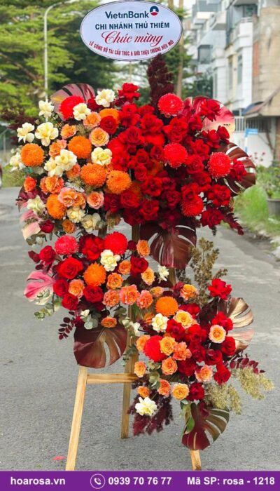Kệ hoa chúc mừng rosa-1218