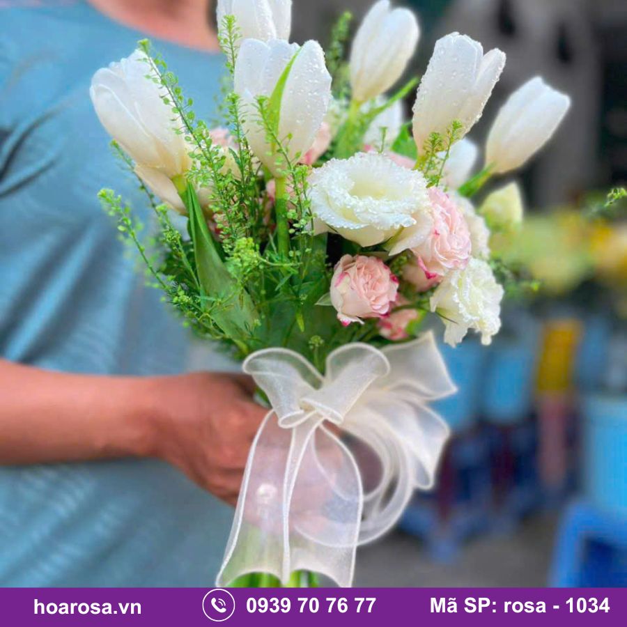 Bó hoa rosa-1034 - Ảnh 2