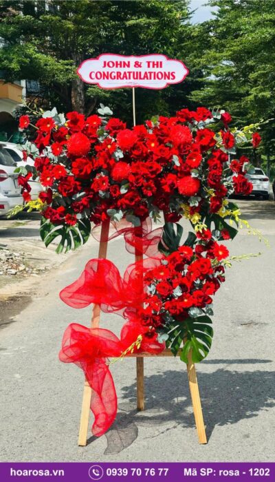 Kệ hoa chúc mừng rosa-1202
