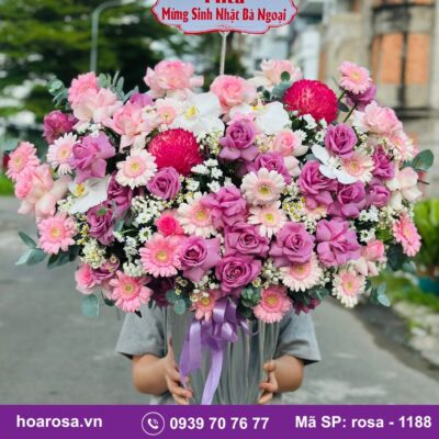 Giỏ hoa rosa-1188