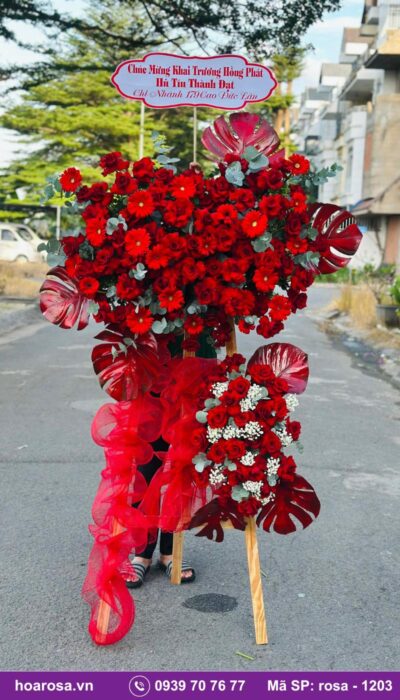 Kệ hoa chúc mừng rosa-1203