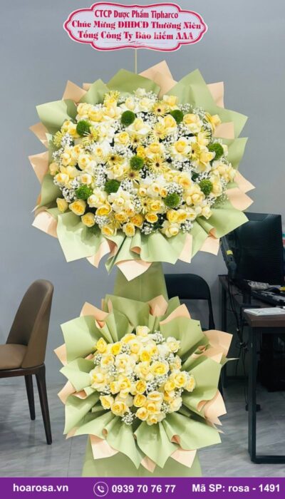 Kệ hoa chúc mừng rosa-1491