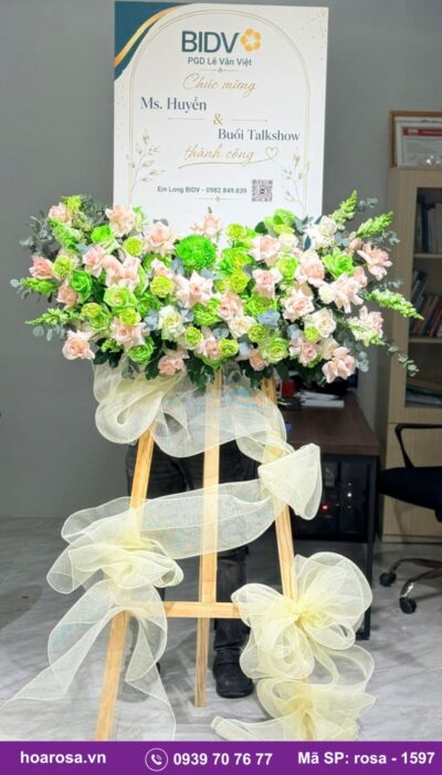 Kệ hoa chúc mừng rosa-1597