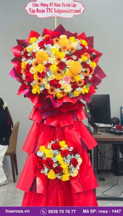 Kệ hoa chúc mừng rosa-1447