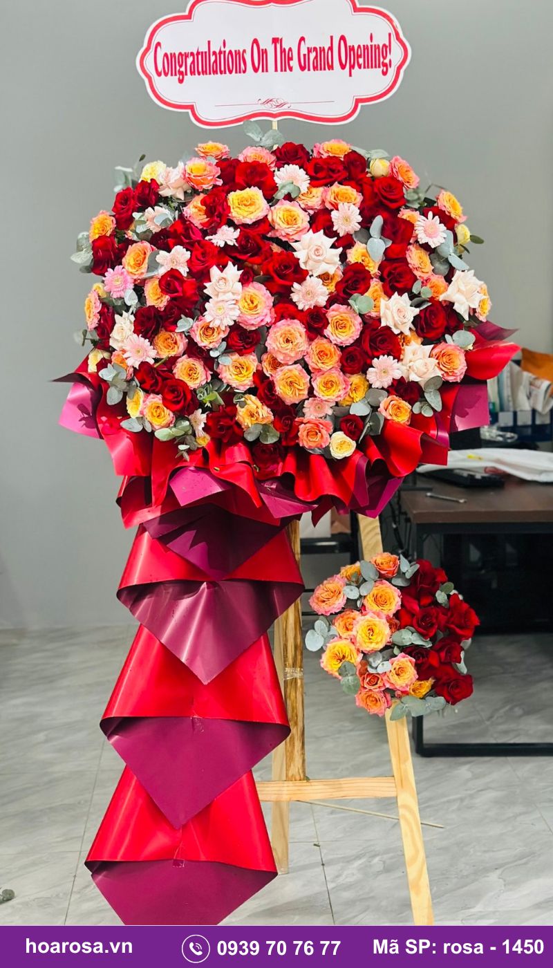 Kệ hoa chúc mừng rosa-1450