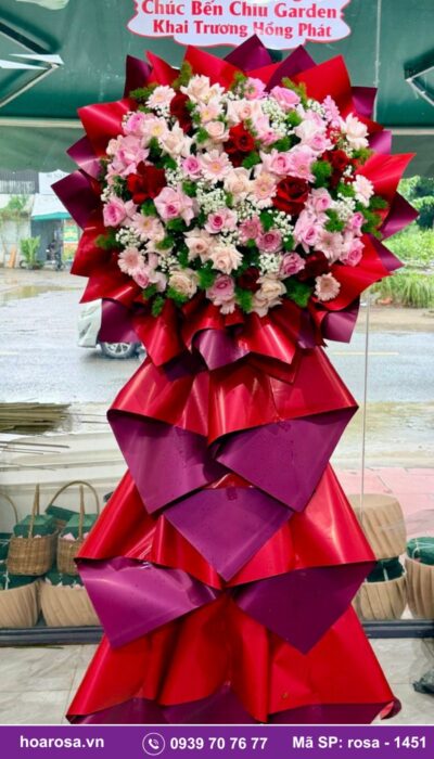 Kệ hoa chúc mừng rosa-1451