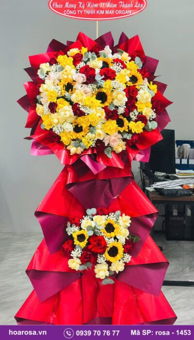 Kệ hoa chúc mừng rosa-1453