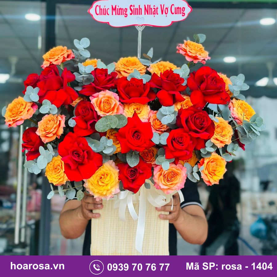 Giỏ hoa rosa-1404