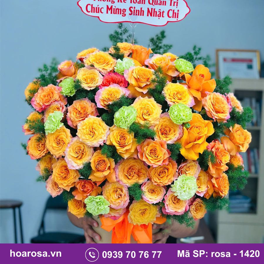 Giỏ hoa rosa-1420