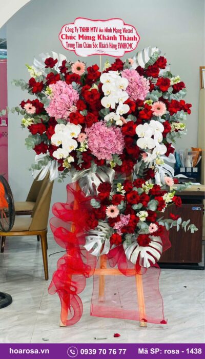 Kệ hoa chúc mừng rosa-1438