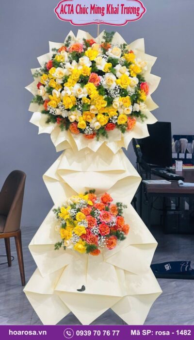 Kệ hoa chúc mừng rosa-1482