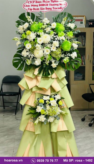 Kệ hoa chúc mừng rosa-1492