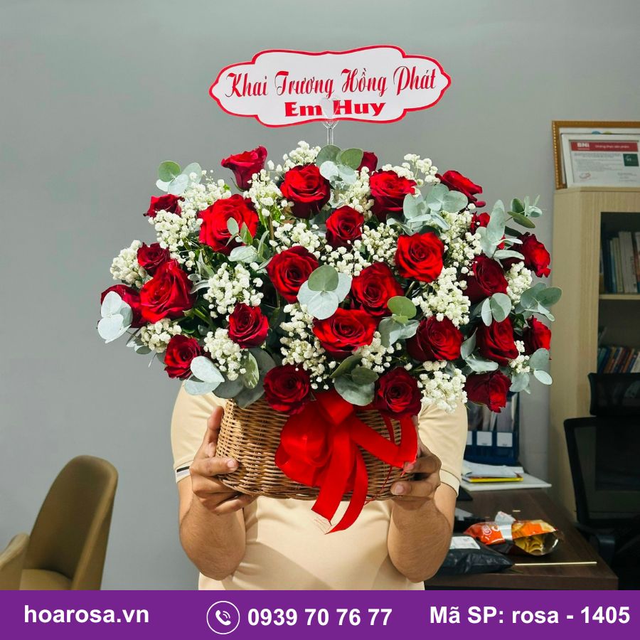 Giỏ hoa rosa-1405
