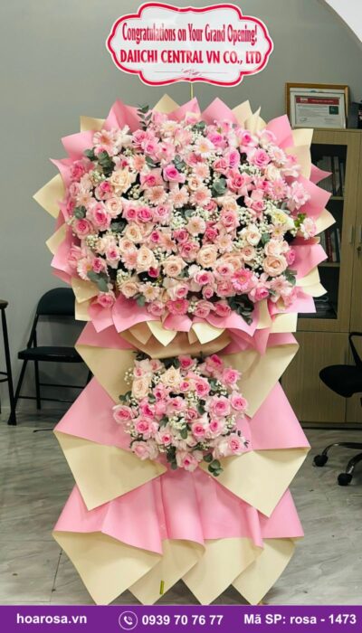 Kệ hoa chúc mừng rosa-1473