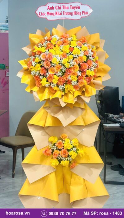 Kệ hoa chúc mừng rosa-1483