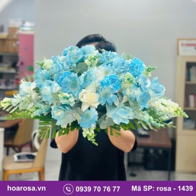 Dĩa hoa để bàn rosa-1439