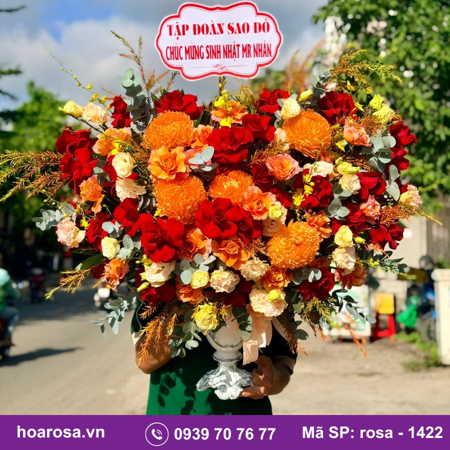 Giỏ hoa rosa-1422