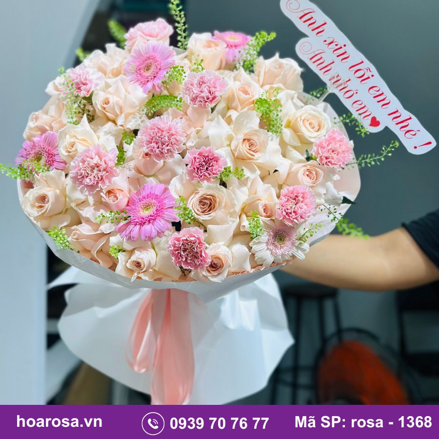 Bó hoa rosa-1368
