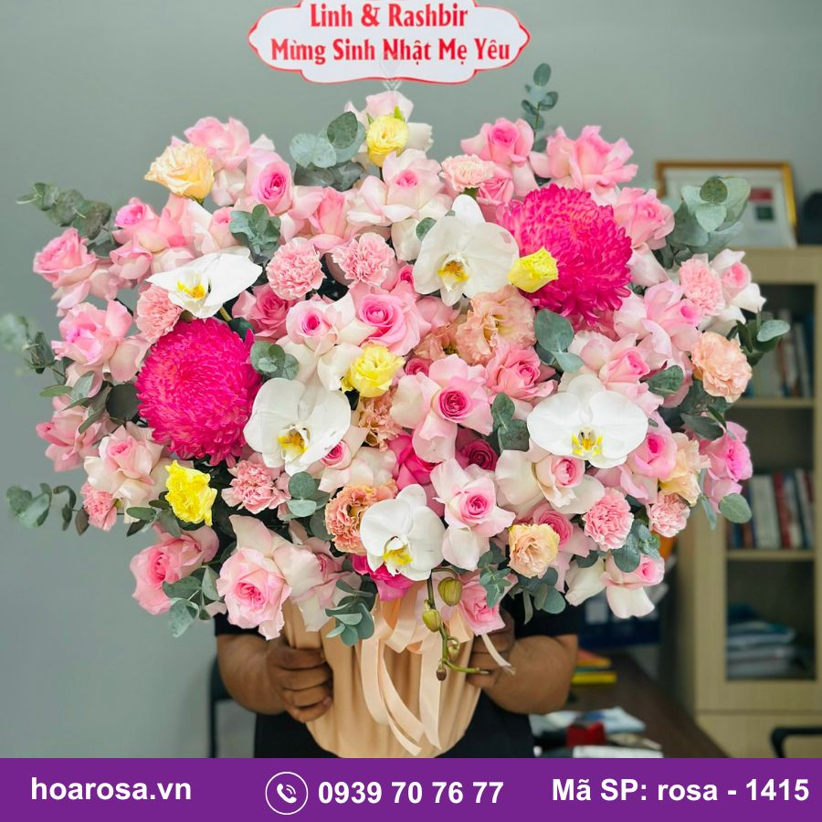 Giỏ hoa rosa-1415
