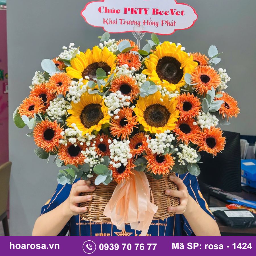 Giỏ hoa rosa-1424