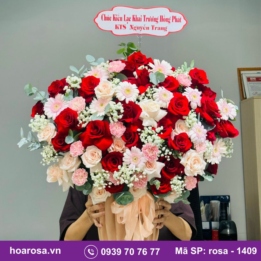 Giỏ hoa rosa-1409