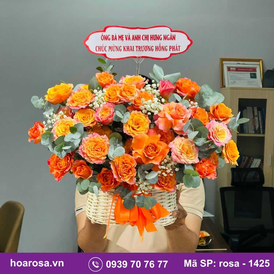 Giỏ hoa rosa-1425