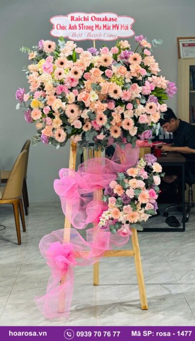 Kệ hoa chúc mừng rosa-1477