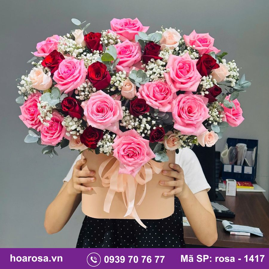 Giỏ hoa rosa-1417