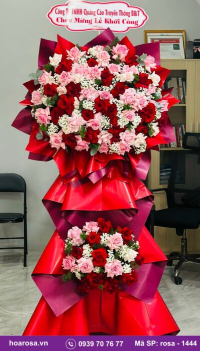 Kệ hoa chúc mừng rosa-1444