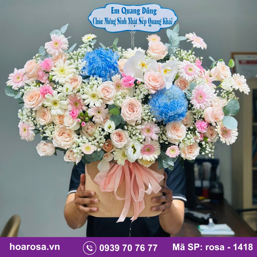 Giỏ hoa rosa-1418